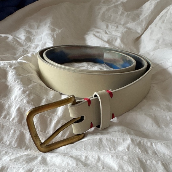 Cream Leather Belt - Scotch & Soda (L) - Picture 1 of 3